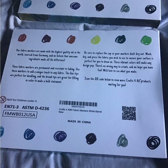 Crafts For All 12 pack fabric clothes markers Lot of two NWT - Picture 6 of 6